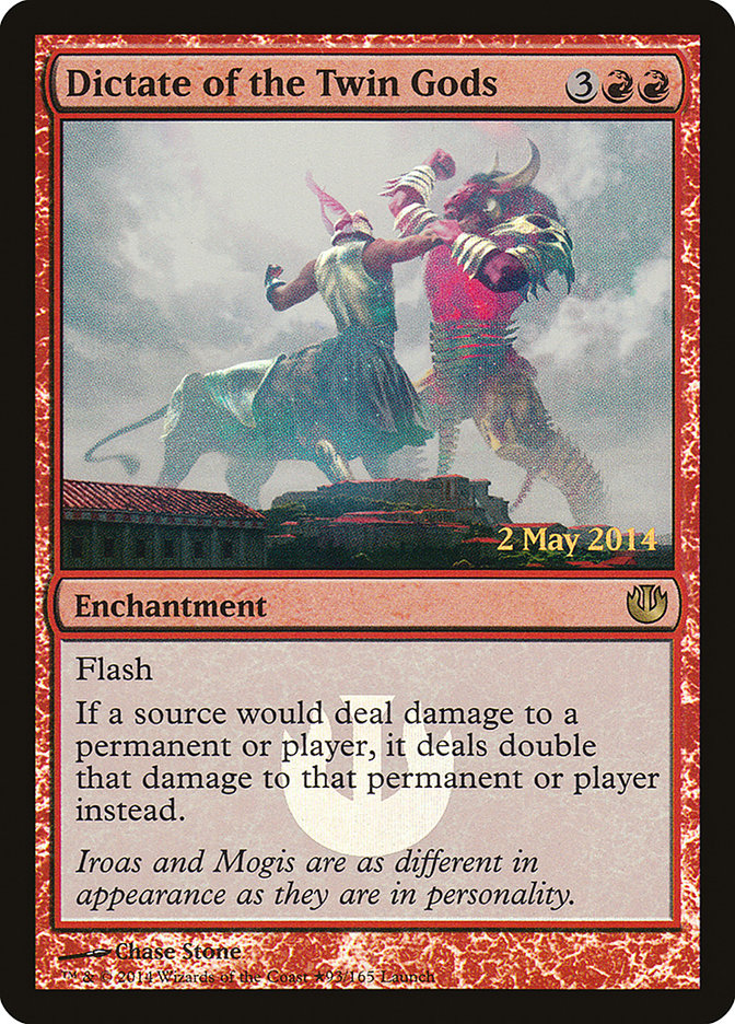 Dictate of the Twin Gods (Launch) [Journey into Nyx Promos] MTG Single Magic: The Gathering | Red Claw Gaming