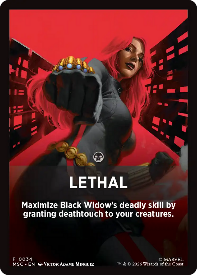 Lethal Theme Card [Marvel Super Heroes Commander] MTG Single Magic: The Gathering | Red Claw Gaming