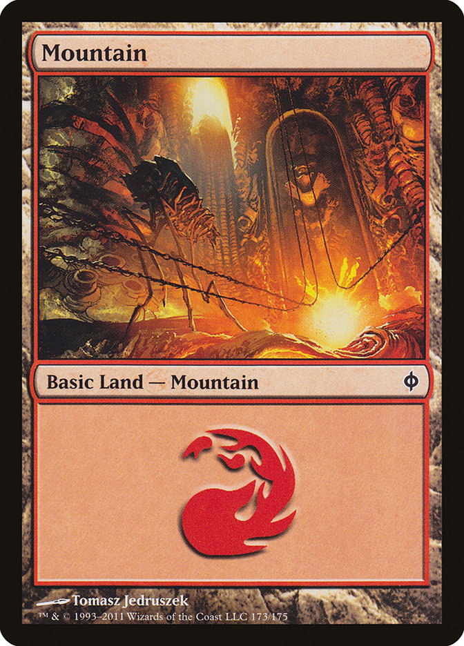 Mountain (173) [New Phyrexia] MTG Single Magic: The Gathering | Red Claw Gaming