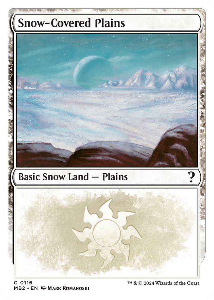 Snow-Covered Plains (White Border) [Mystery Booster 2] MTG Single Magic: The Gathering | Red Claw Gaming