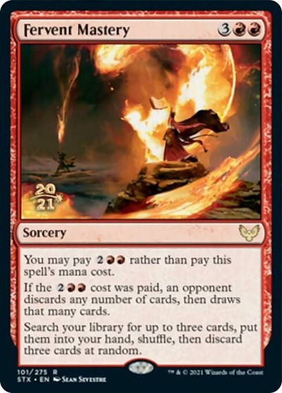 Fervent Mastery [Strixhaven: School of Mages Prerelease Promos] MTG Single Magic: The Gathering | Red Claw Gaming