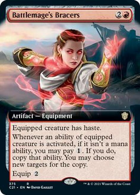 Battlemage's Bracers (Extended Art) [Commander 2021] MTG Single Magic: The Gathering | Red Claw Gaming