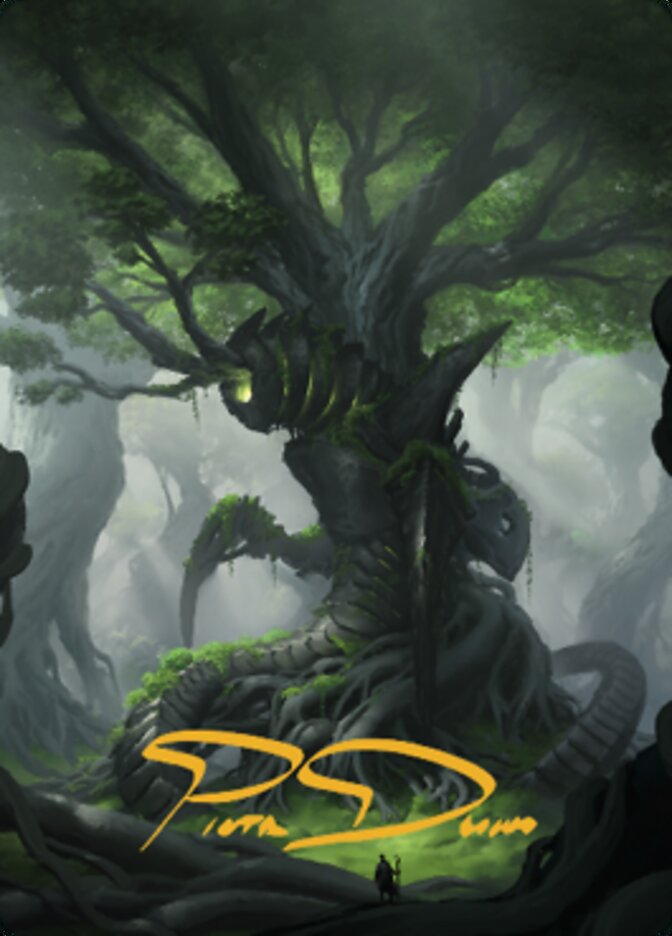 Forest Art Card (Gold-Stamped Signature) [The Brothers' War Art Series] MTG Single Magic: The Gathering | Red Claw Gaming