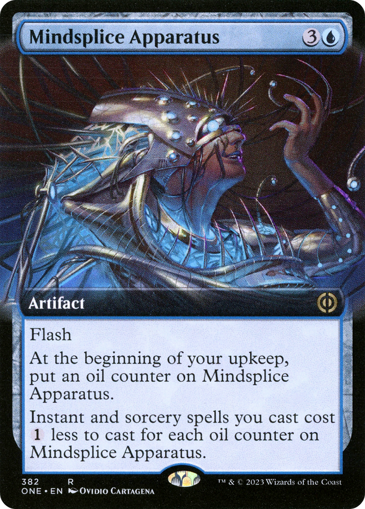 Mindsplice Apparatus (Extended Art) [Phyrexia: All Will Be One] MTG Single Magic: The Gathering | Red Claw Gaming