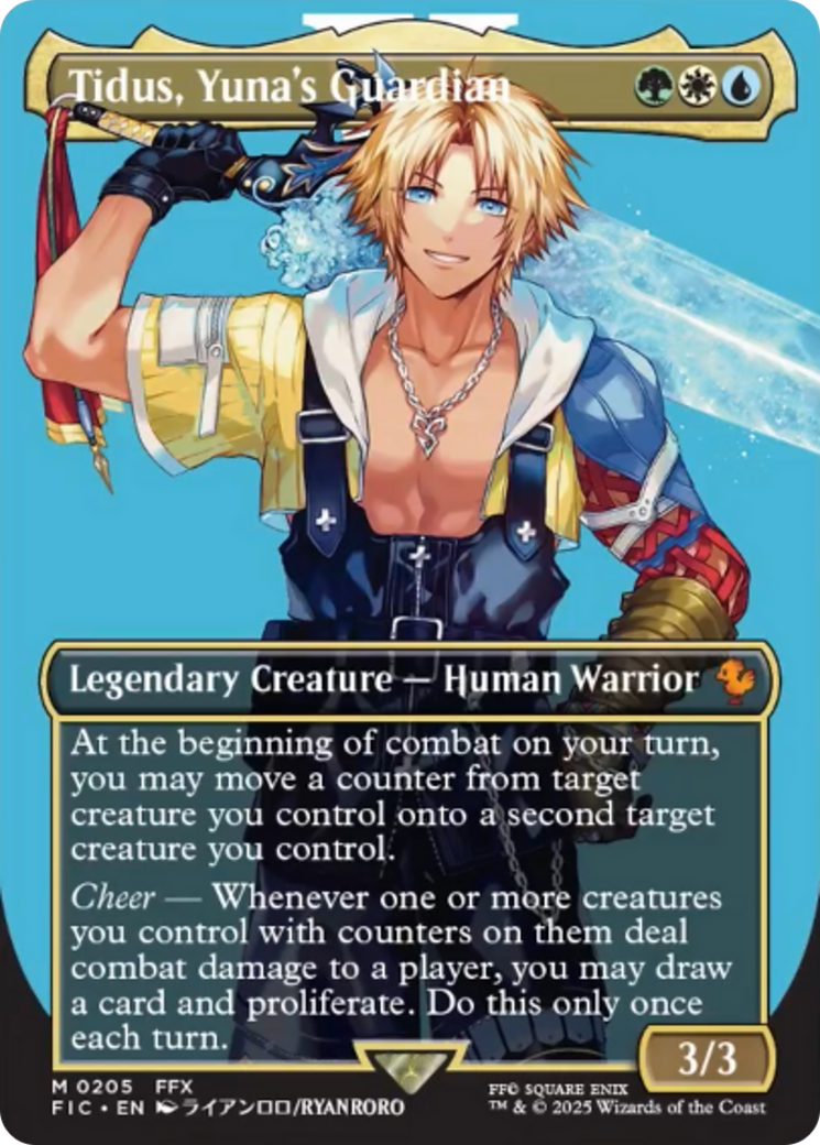 Tidus, Yuna's Guardian (Borderless) [FINAL FANTASY Commander] MTG Single Magic: The Gathering | Red Claw Gaming