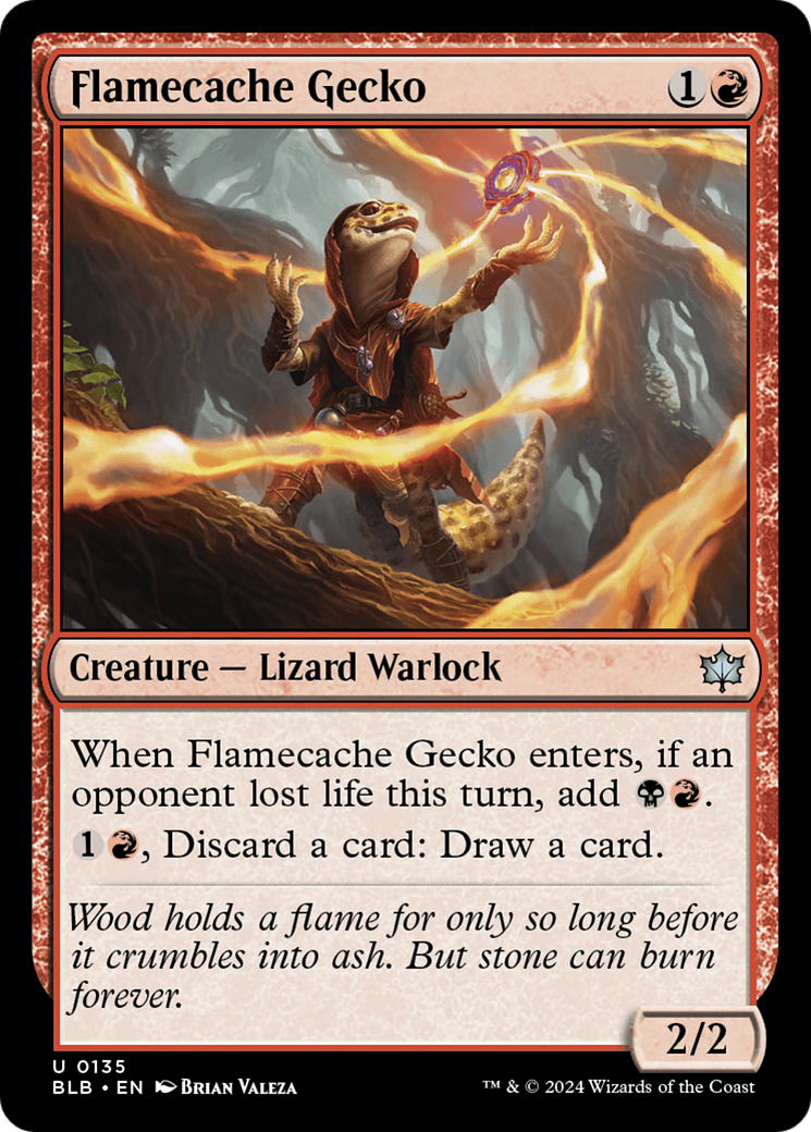 Flamecache Gecko [Bloomburrow] MTG Single Magic: The Gathering | Red Claw Gaming