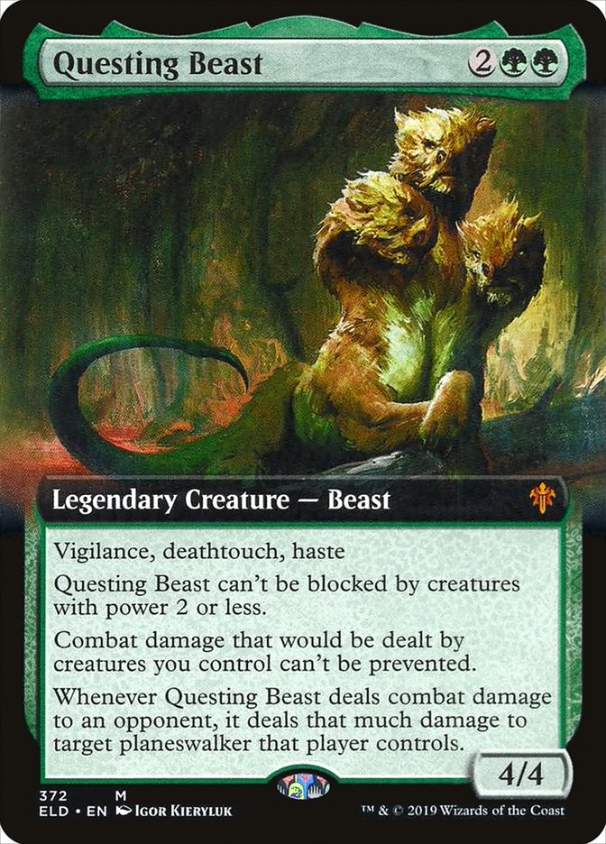 Questing Beast (Extended Art) [Throne of Eldraine] MTG Single Magic: The Gathering | Red Claw Gaming