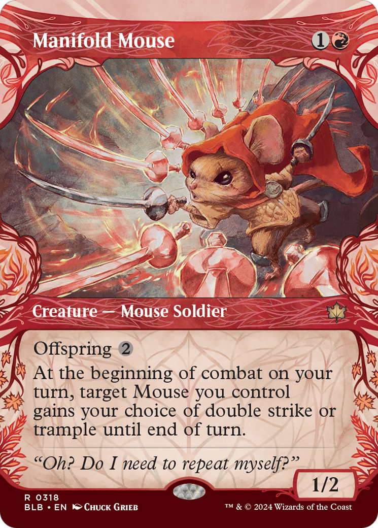 Manifold Mouse (Showcase) [Bloomburrow] MTG Single Magic: The Gathering | Red Claw Gaming