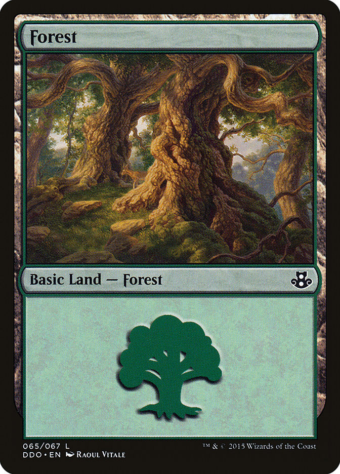 Forest (65) [Duel Decks: Elspeth vs. Kiora] MTG Single Magic: The Gathering    | Red Claw Gaming