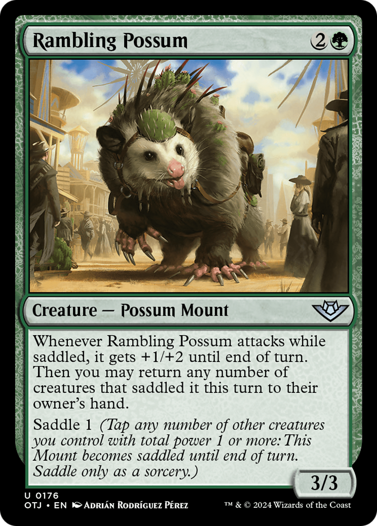 Rambling Possum [Outlaws of Thunder Junction] MTG Single Magic: The Gathering    | Red Claw Gaming