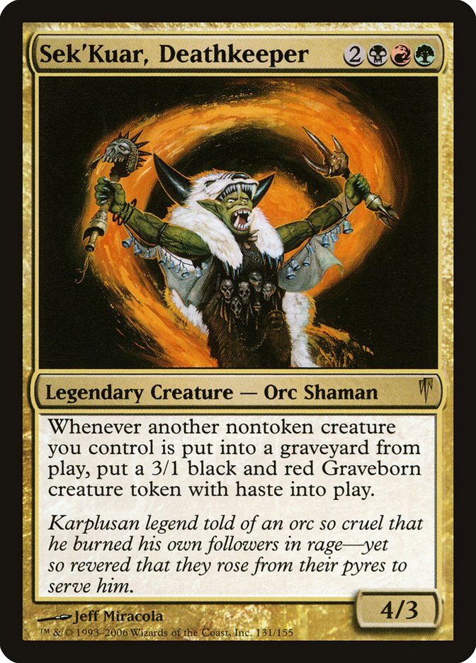 Sek'Kuar, Deathkeeper [Coldsnap] MTG Single Magic: The Gathering | Red Claw Gaming
