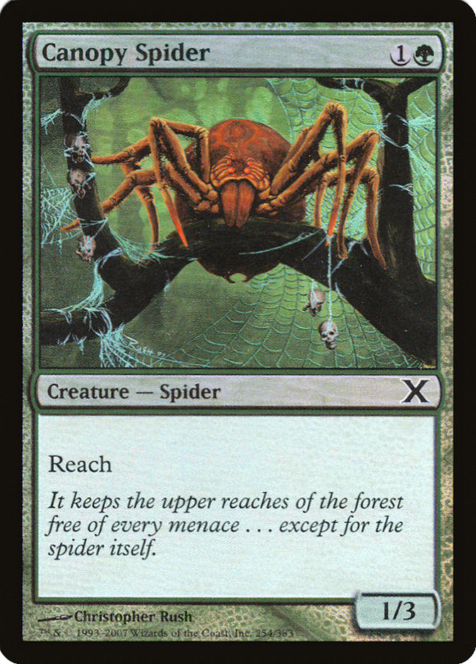 Canopy Spider (Premium Foil) [Tenth Edition] MTG Single Magic: The Gathering | Red Claw Gaming
