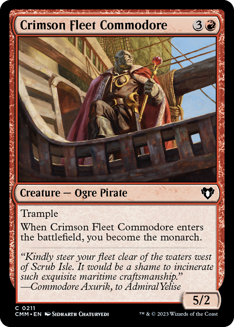 Crimson Fleet Commodore [Commander Masters] MTG Single Magic: The Gathering | Red Claw Gaming