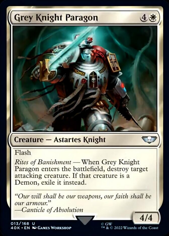 Grey Knight Paragon (Surge Foil) [Warhammer 40,000] MTG Single Magic: The Gathering | Red Claw Gaming