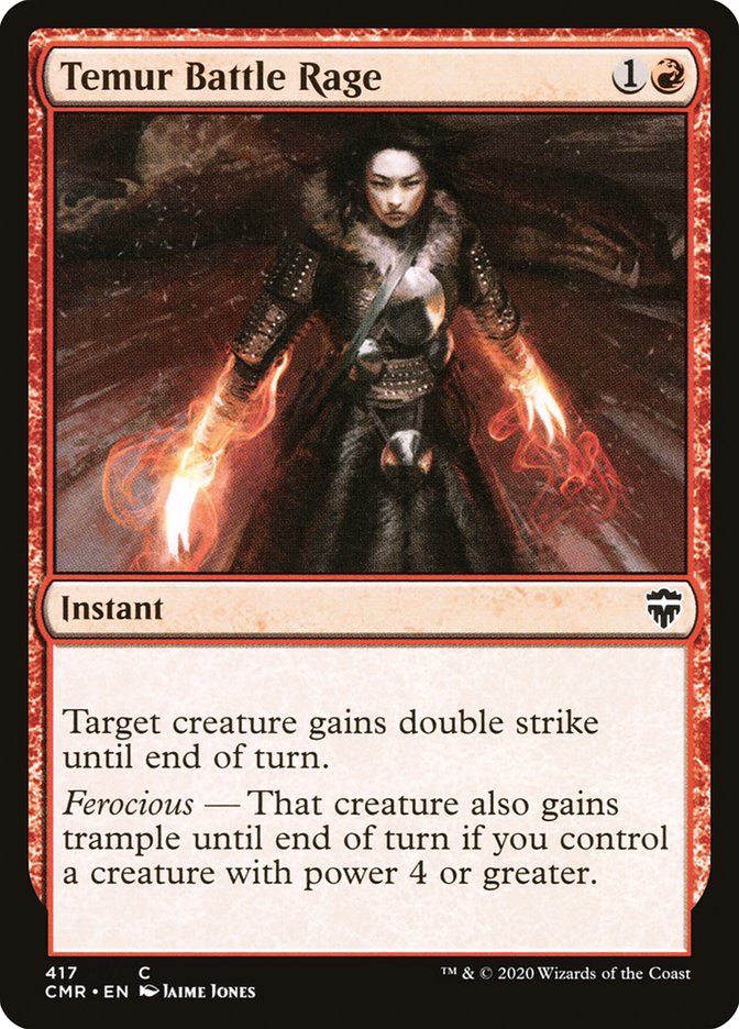 Temur Battle Rage [Commander Legends] MTG Single Magic: The Gathering | Red Claw Gaming