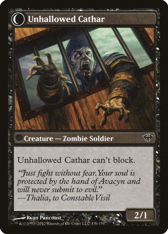 Loyal Cathar // Unhallowed Cathar [Dark Ascension] MTG Single Magic: The Gathering | Red Claw Gaming