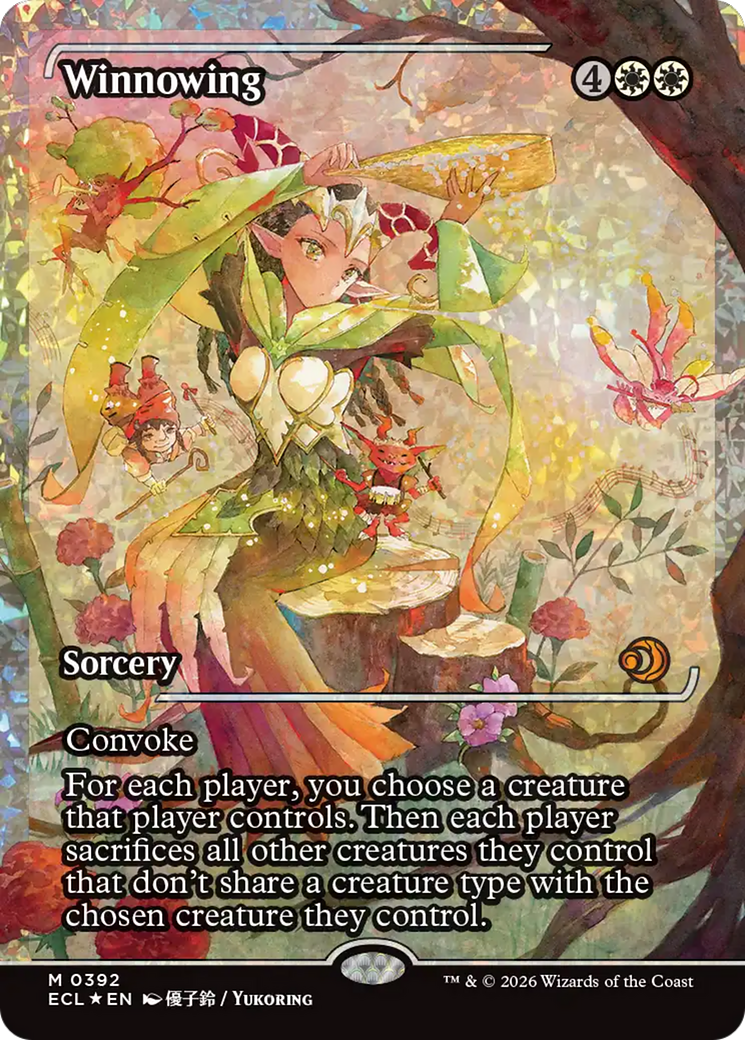 Winnowing (Showcase) (Fracture Foil) [Lorwyn Eclipsed] MTG Single Magic: The Gathering | Red Claw Gaming