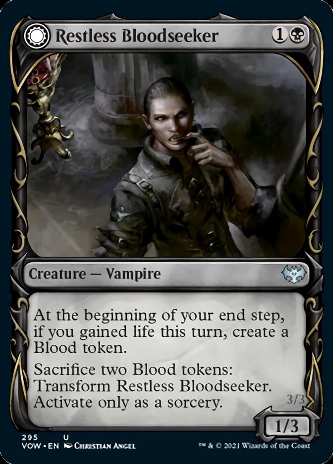 Restless Bloodseeker // Bloodsoaked Reveler (Showcase Fang Frame) [Innistrad: Crimson Vow] MTG Single Magic: The Gathering | Red Claw Gaming