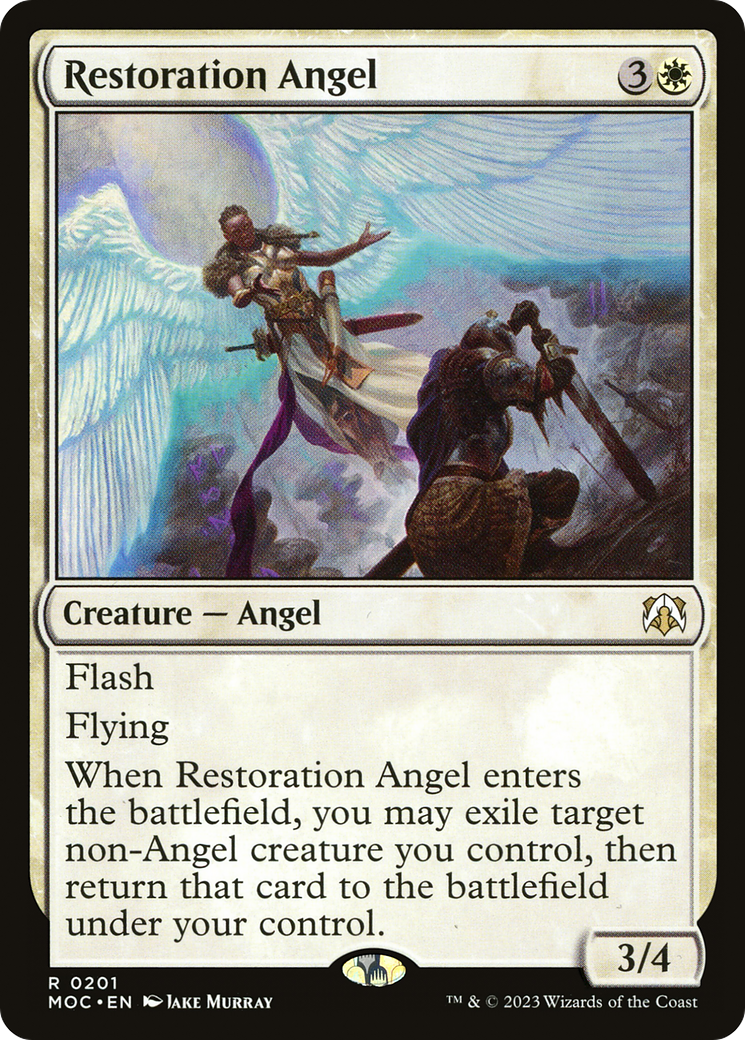 Restoration Angel [March of the Machine Commander] MTG Single Magic: The Gathering | Red Claw Gaming