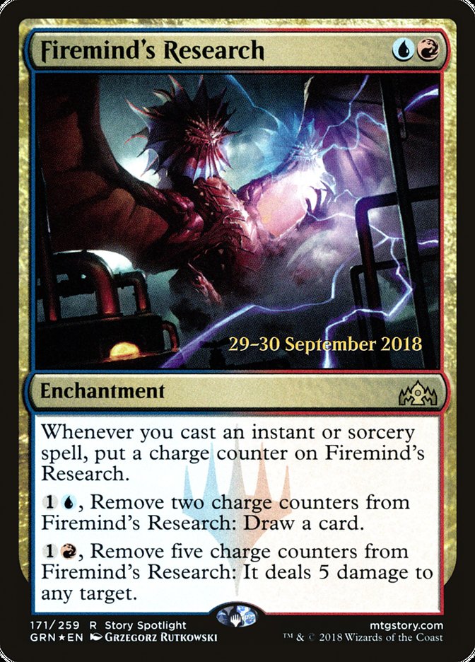 Firemind's Research [Guilds of Ravnica Prerelease Promos] MTG Single Magic: The Gathering | Red Claw Gaming