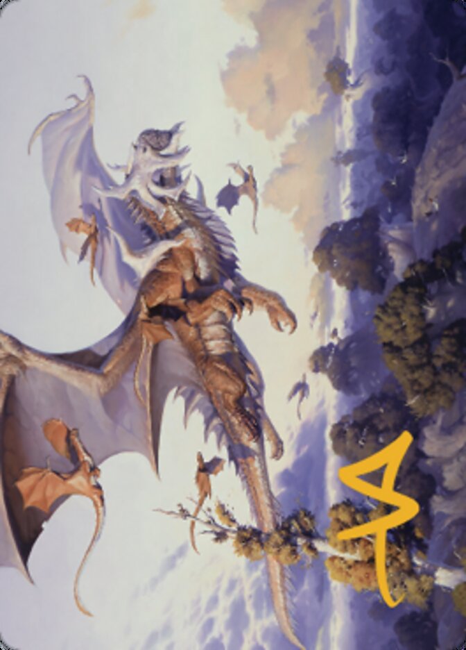 Rith, Liberated Primeval Art Card (Gold-Stamped Signature) [Dominaria United Art Series] MTG Single Magic: The Gathering | Red Claw Gaming
