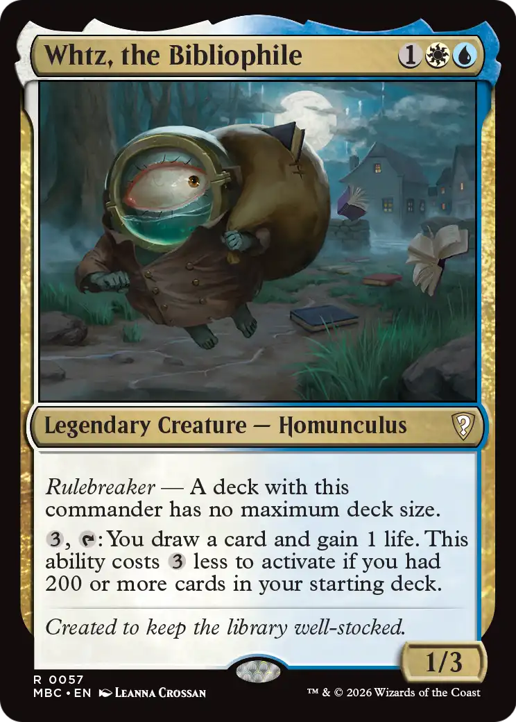 Whtz, the Bibliophile [Mystery Booster: Commander Edition] | Red Claw Gaming