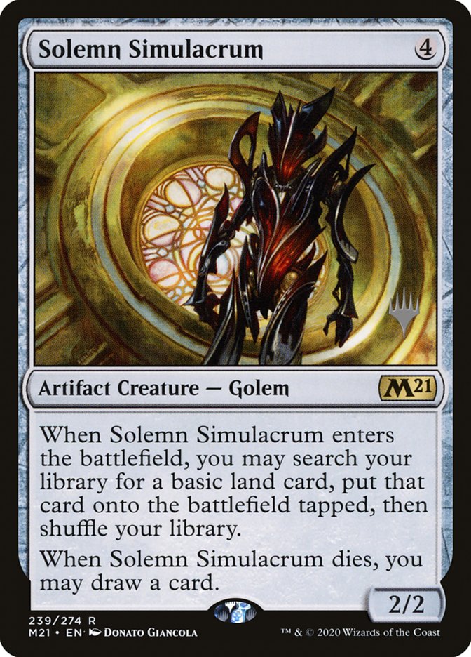 Solemn Simulacrum (Promo Pack) [Core Set 2021 Promos] MTG Single Magic: The Gathering | Red Claw Gaming