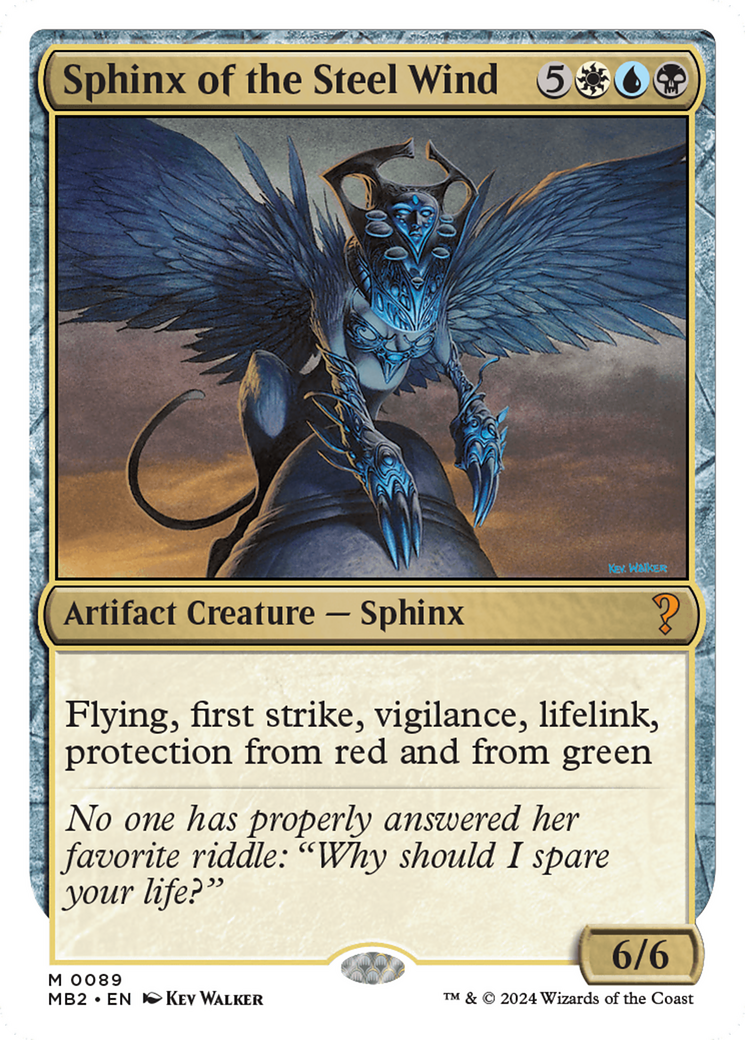Sphinx of the Steel Wind (White Border) [Mystery Booster 2] MTG Single Magic: The Gathering | Red Claw Gaming