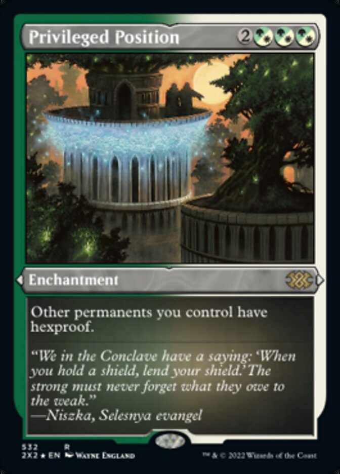 Privileged Position (Foil Etched) [Double Masters 2022] MTG Single Magic: The Gathering    | Red Claw Gaming