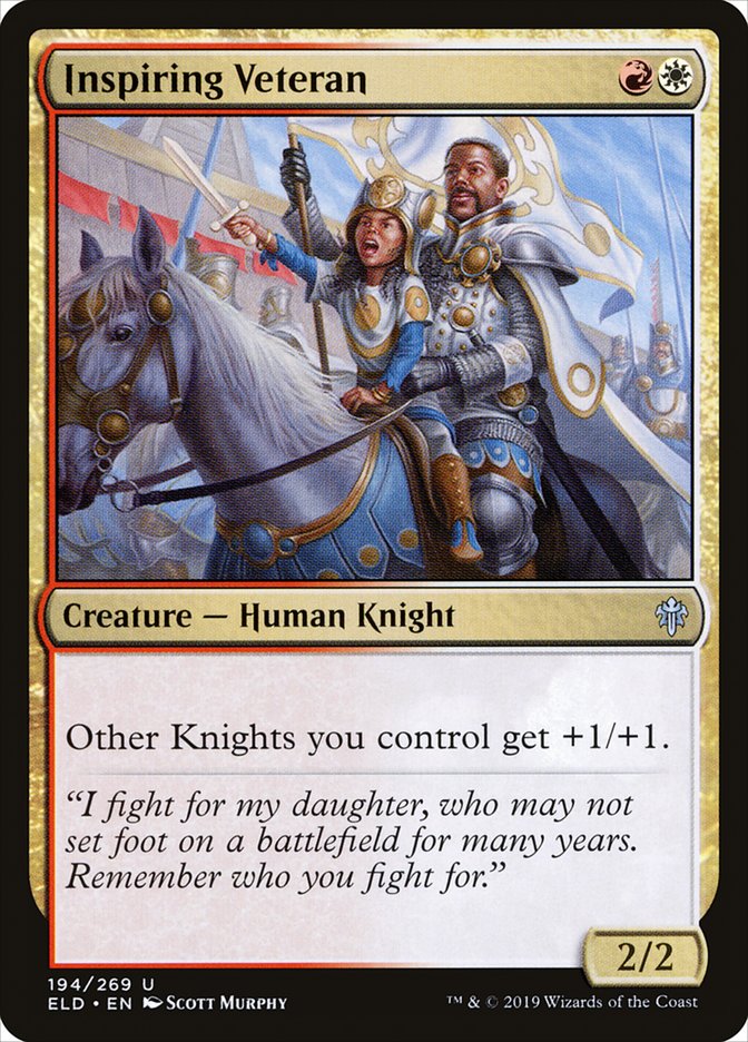Inspiring Veteran [Throne of Eldraine] MTG Single Magic: The Gathering | Red Claw Gaming