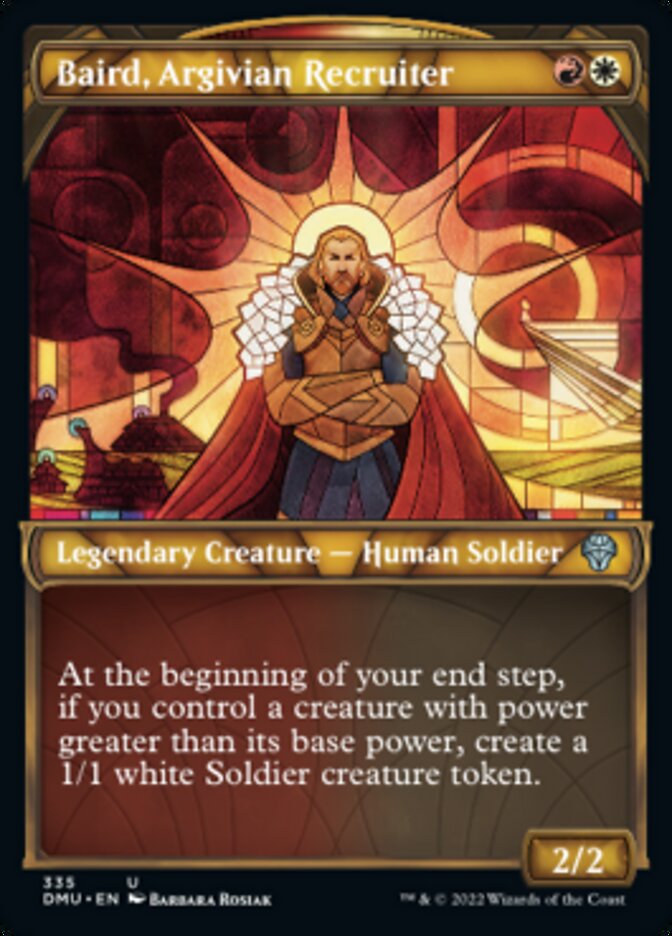 Baird, Argivian Recruiter (Showcase Textured) [Dominaria United] MTG Single Magic: The Gathering | Red Claw Gaming