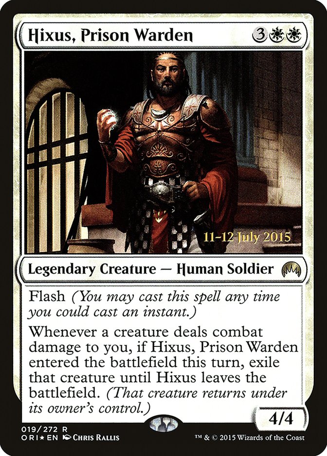 Hixus, Prison Warden [Magic Origins Prerelease Promos] MTG Single Magic: The Gathering | Red Claw Gaming