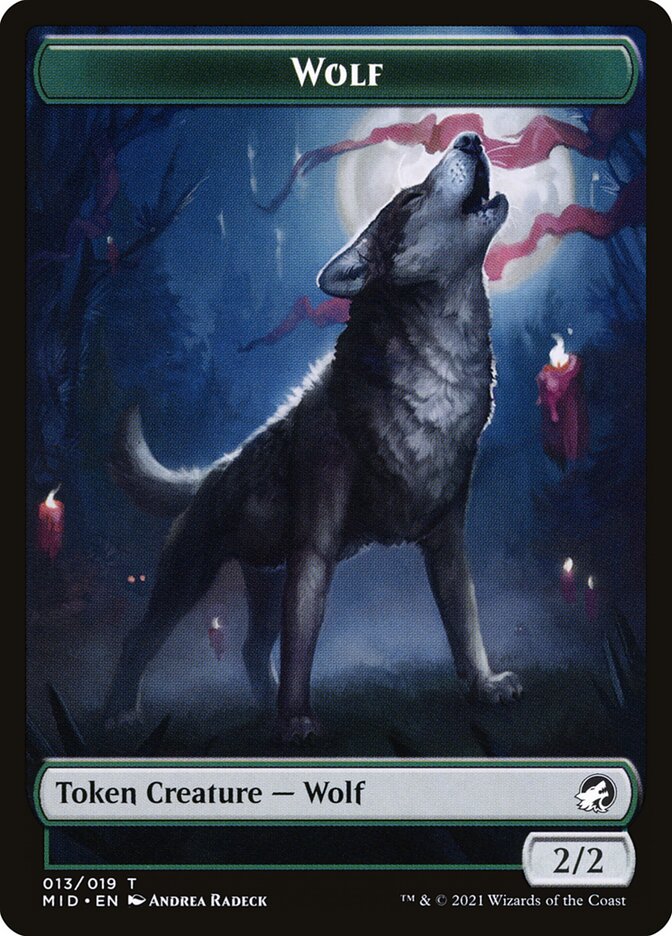 Wolf (013) // Treasure (015) Double-Sided Token [Challenger Decks 2022 Tokens] MTG Single Magic: The Gathering | Red Claw Gaming