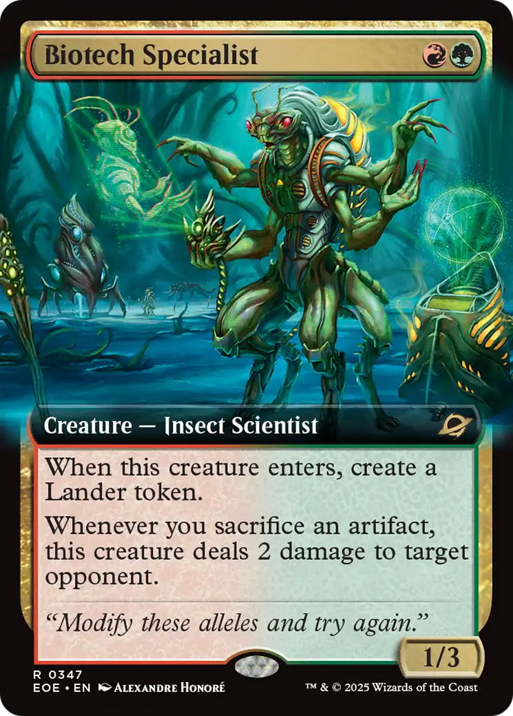 Biotech Specialist (Extended Art) [Edge of Eternities] MTG Single Magic: The Gathering | Red Claw Gaming