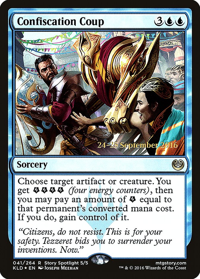 Confiscation Coup [Kaladesh Prerelease Promos] MTG Single Magic: The Gathering | Red Claw Gaming