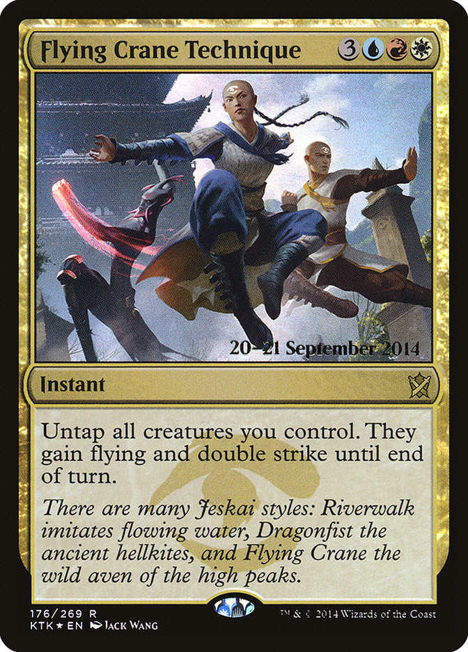 Flying Crane Technique [Khans of Tarkir Prerelease Promos] MTG Single Magic: The Gathering | Red Claw Gaming