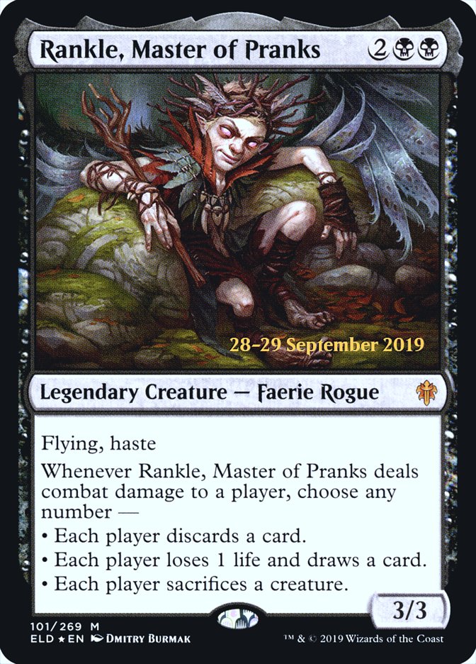 Rankle, Master of Pranks [Throne of Eldraine Prerelease Promos] MTG Single Magic: The Gathering | Red Claw Gaming