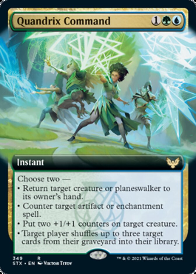 Quandrix Command (Extended Art) [Strixhaven: School of Mages] MTG Single Magic: The Gathering | Red Claw Gaming