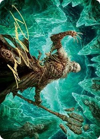 Draugr Necromancer Art Card (Gold-Stamped Signature) [Kaldheim Art Series] MTG Single Magic: The Gathering | Red Claw Gaming