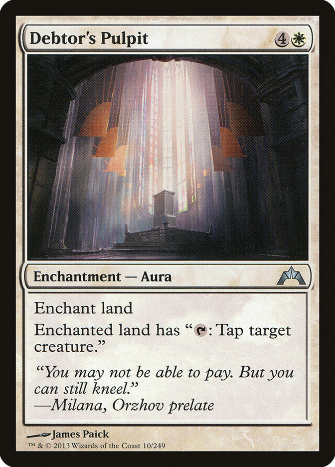 Debtor's Pulpit [Gatecrash] MTG Single Magic: The Gathering | Red Claw Gaming