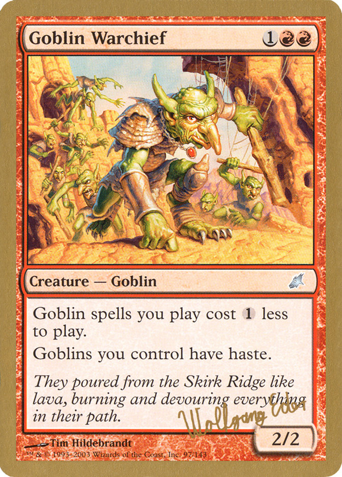 Goblin Warchief (Wolfgang Eder) [World Championship Decks 2003] MTG Single Magic: The Gathering    | Red Claw Gaming