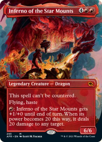 Inferno of the Star Mounts (Borderless Alternate Art) [Dungeons & Dragons: Adventures in the Forgotten Realms] MTG Single Magic: The Gathering | Red Claw Gaming
