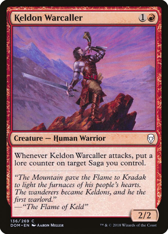 Keldon Warcaller [Dominaria] MTG Single Magic: The Gathering | Red Claw Gaming
