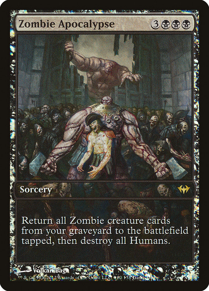 Zombie Apocalypse (Game Day) [Dark Ascension Promos] MTG Single Magic: The Gathering | Red Claw Gaming