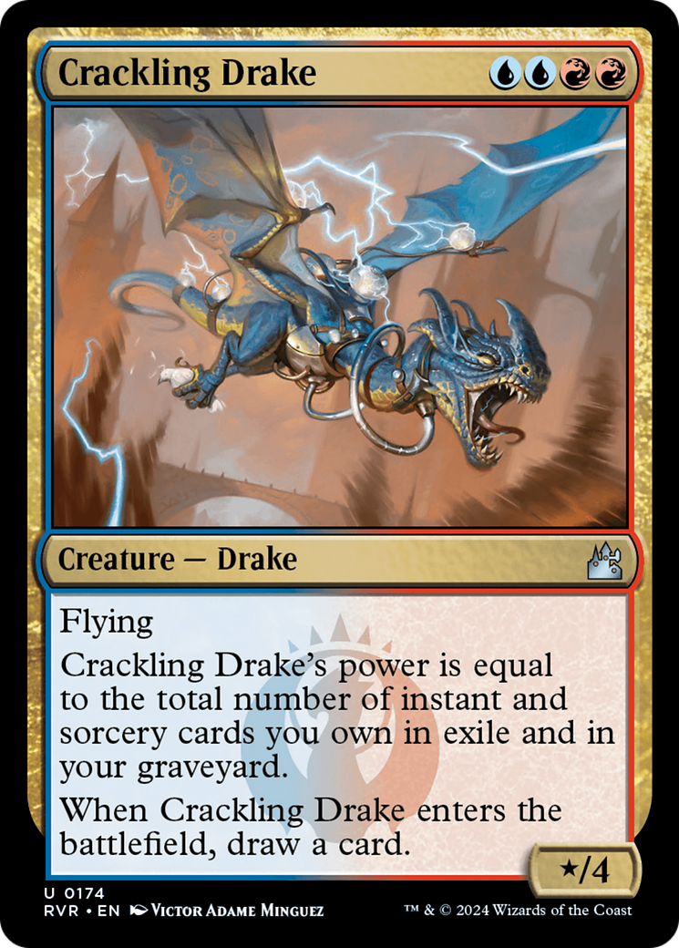 Crackling Drake [Ravnica Remastered] MTG Single Magic: The Gathering | Red Claw Gaming