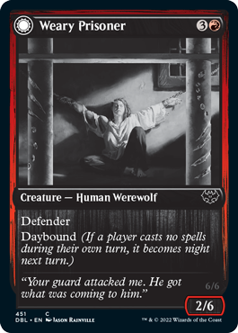 Weary Prisoner // Wrathful Jailbreaker [Innistrad: Double Feature] MTG Single Magic: The Gathering | Red Claw Gaming