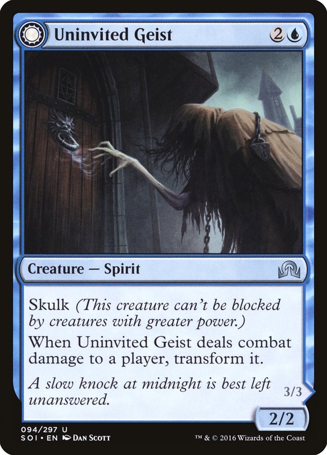 Uninvited Geist // Unimpeded Trespasser [Shadows over Innistrad] MTG Single Magic: The Gathering | Red Claw Gaming