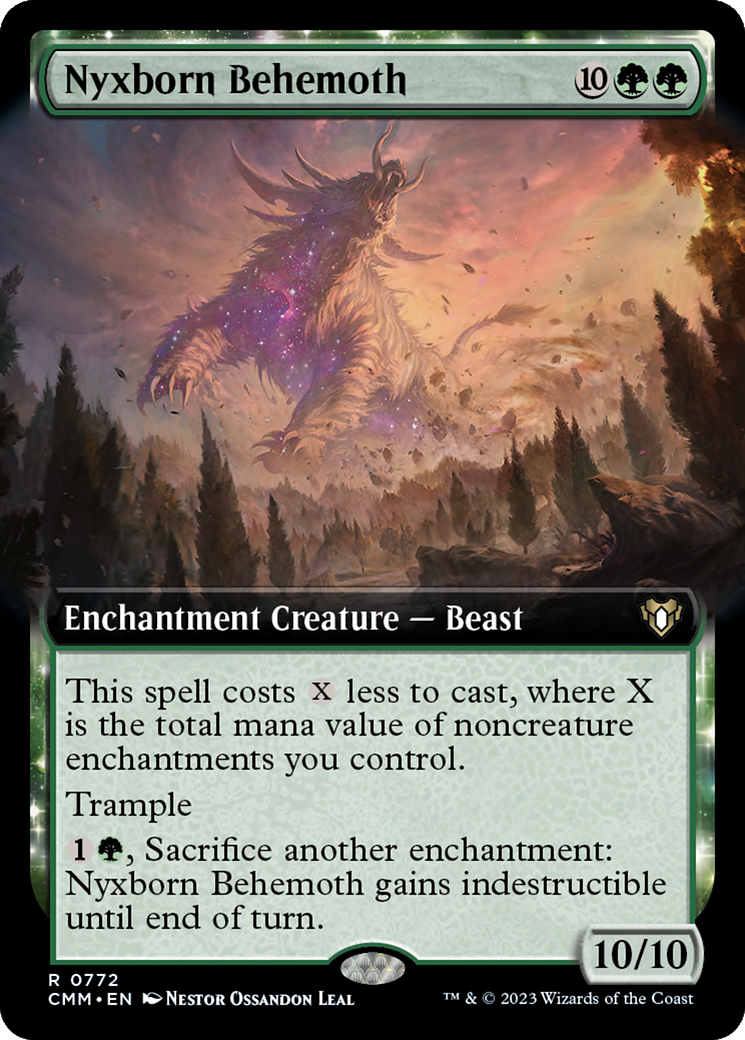 Nyxborn Behemoth (Extended Art) [Commander Masters] MTG Single Magic: The Gathering | Red Claw Gaming
