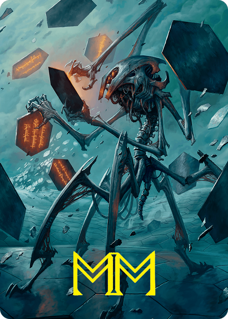 Scrawling Crawler Art Card (50/54) (Gold-Stamped Signature) [Foundations Art Series] MTG Single Magic: The Gathering | Red Claw Gaming