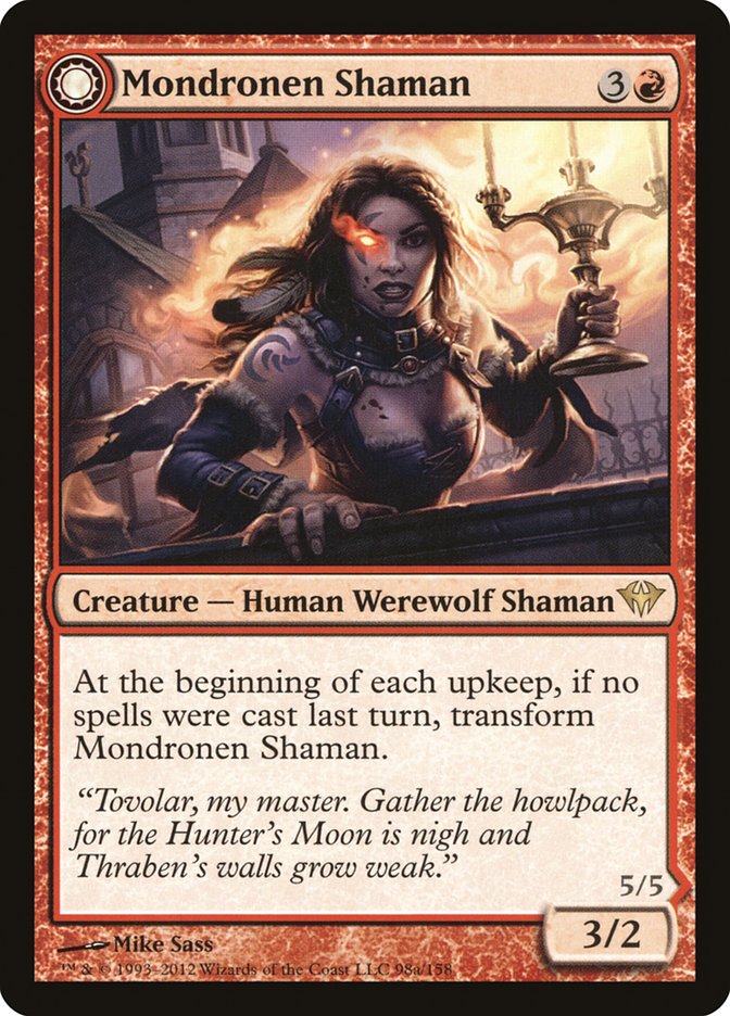 Mondronen Shaman // Tovolar's Magehunter [Dark Ascension] MTG Single Magic: The Gathering | Red Claw Gaming